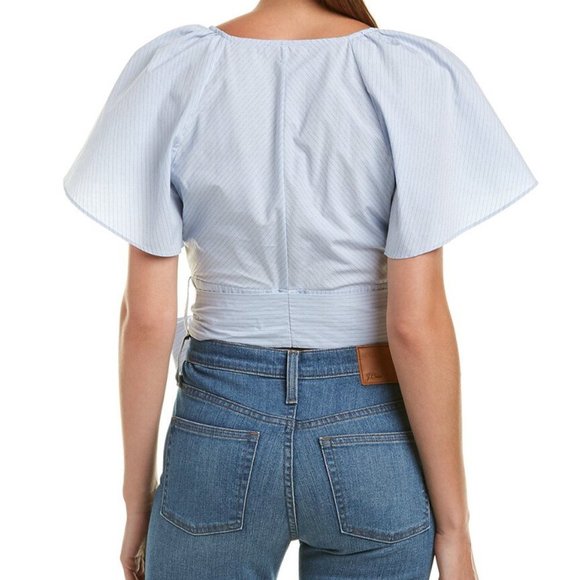 NWOT Parker Side Tie Cotton Top Chevron Stripe Size M - Picture 6 of 8